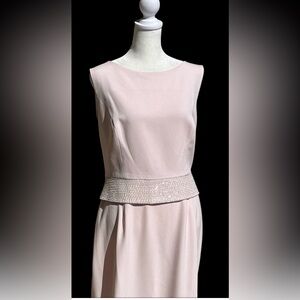 Daymor Couture formal/ evening dress. Mother of bride. Beaded waist. Blush. 12